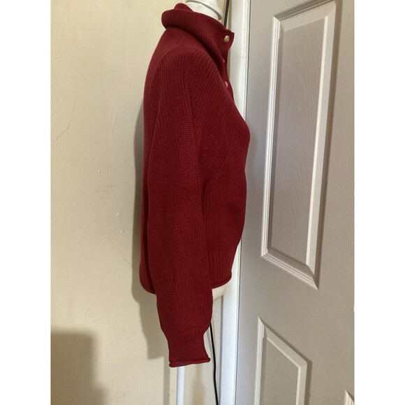 J. Crew Red Ribbed Button Down Sweater - Picture 4 of 8